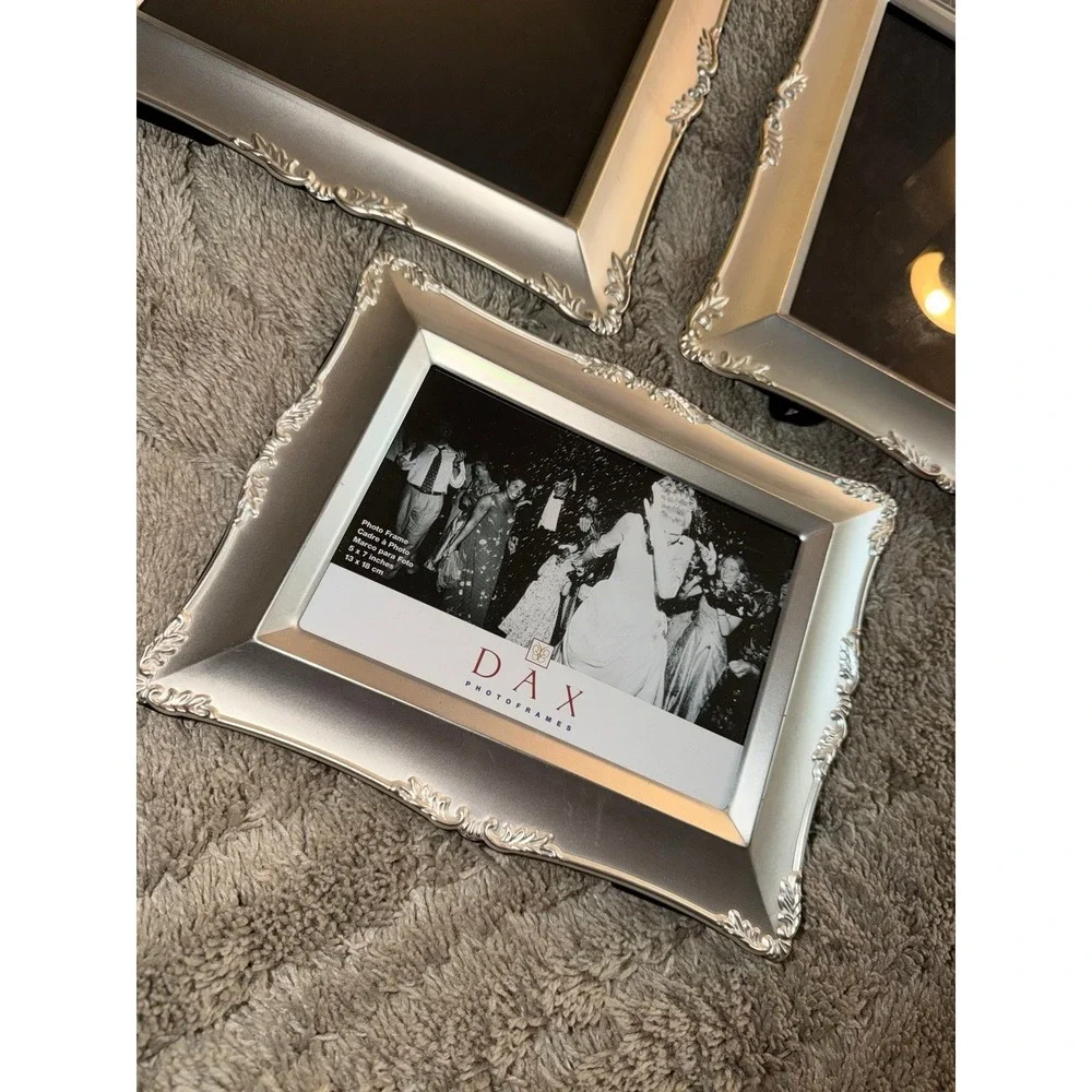 Dax Photoframes Set of 3 Ornate Silver Picture Frames